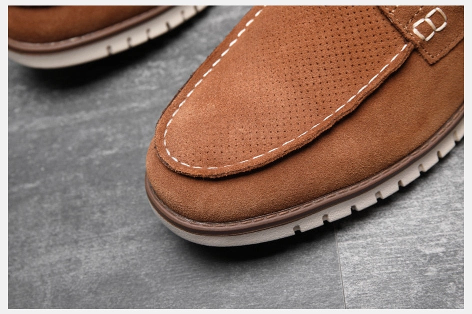 Loafers White West Louis Autumn Cow Suede Office Style Loafers