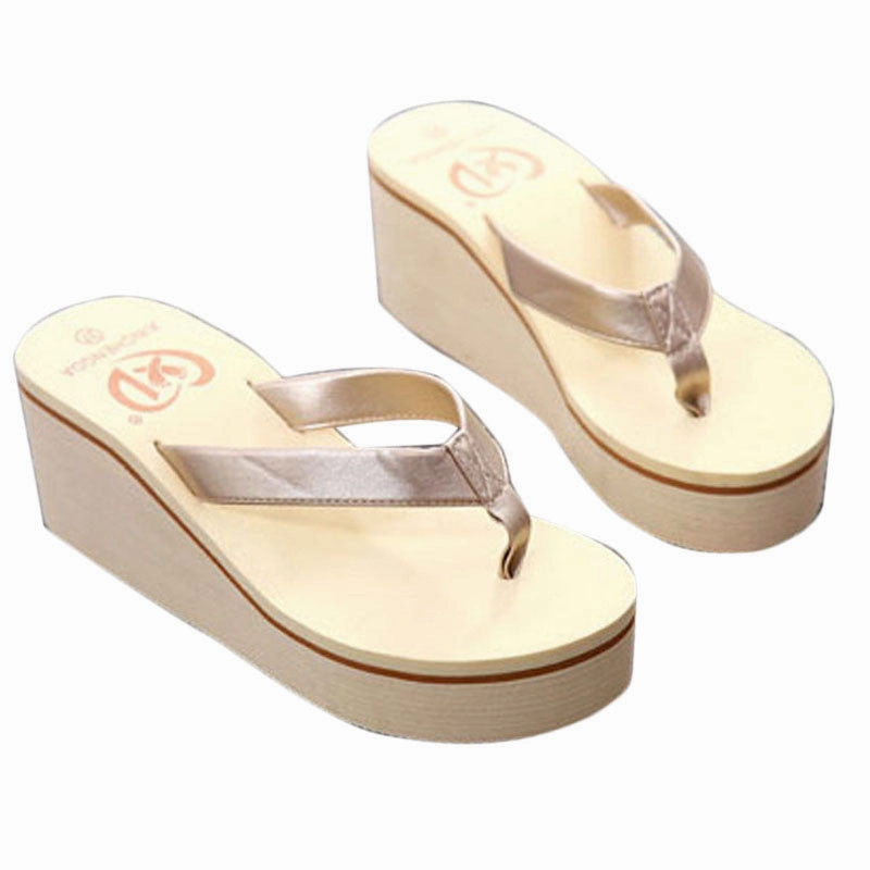 Prom Flip Flops Bohemian Women Shoes High Heels Flip Flops platform wedges women Sals Flip slippers woman shoes designer