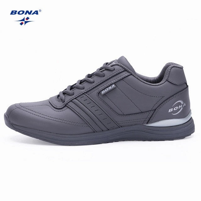 BONA New Popular Style Men Casual Shoes Lace Up Comfortable Shoes Men Soft Lightweight Outsole Hombre  Free  Shipping Vionic Shoes For Flat Feet