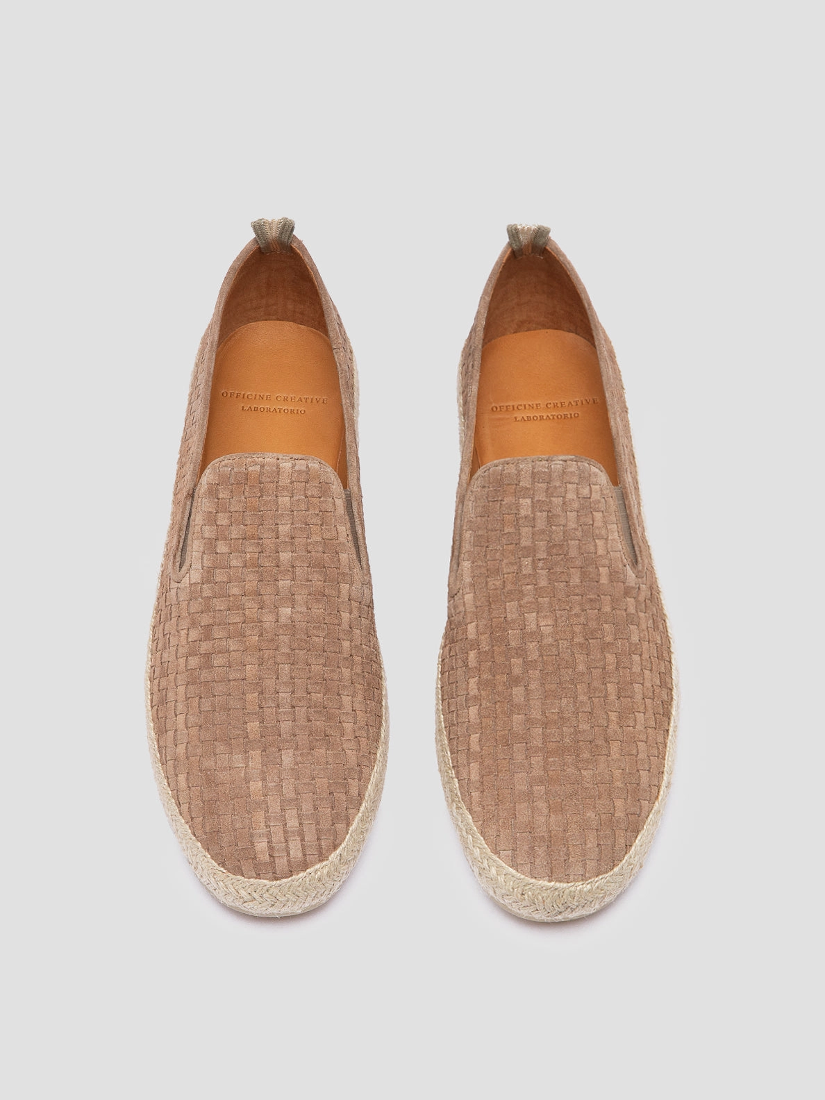 BOWLINE 001 - Taupe Woven Espadrille Shoes Loafers Bread Cranberry