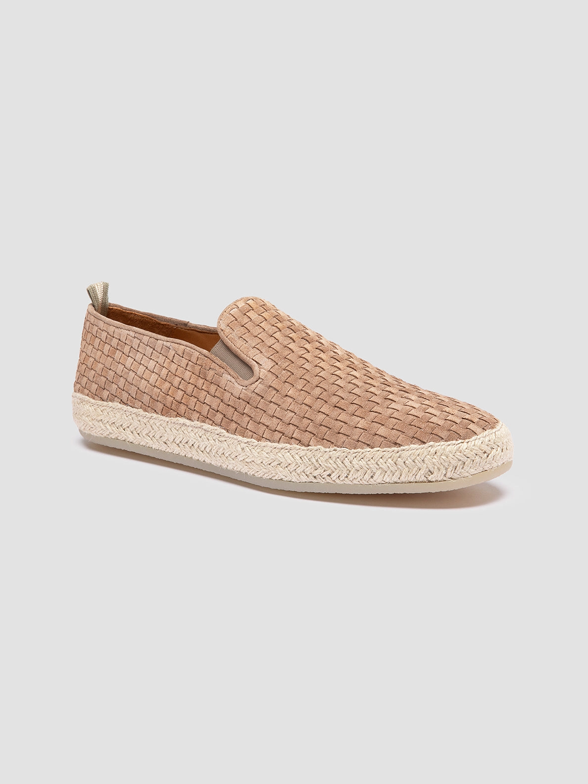 Tassell Loafers BOWLINE 001 - Taupe Woven Espadrille Shoes