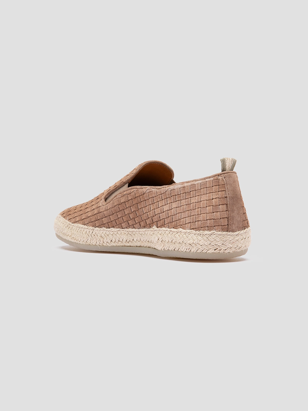 BOWLINE 001 - Taupe Woven Espadrille Shoes Horsebit Platform Loafers