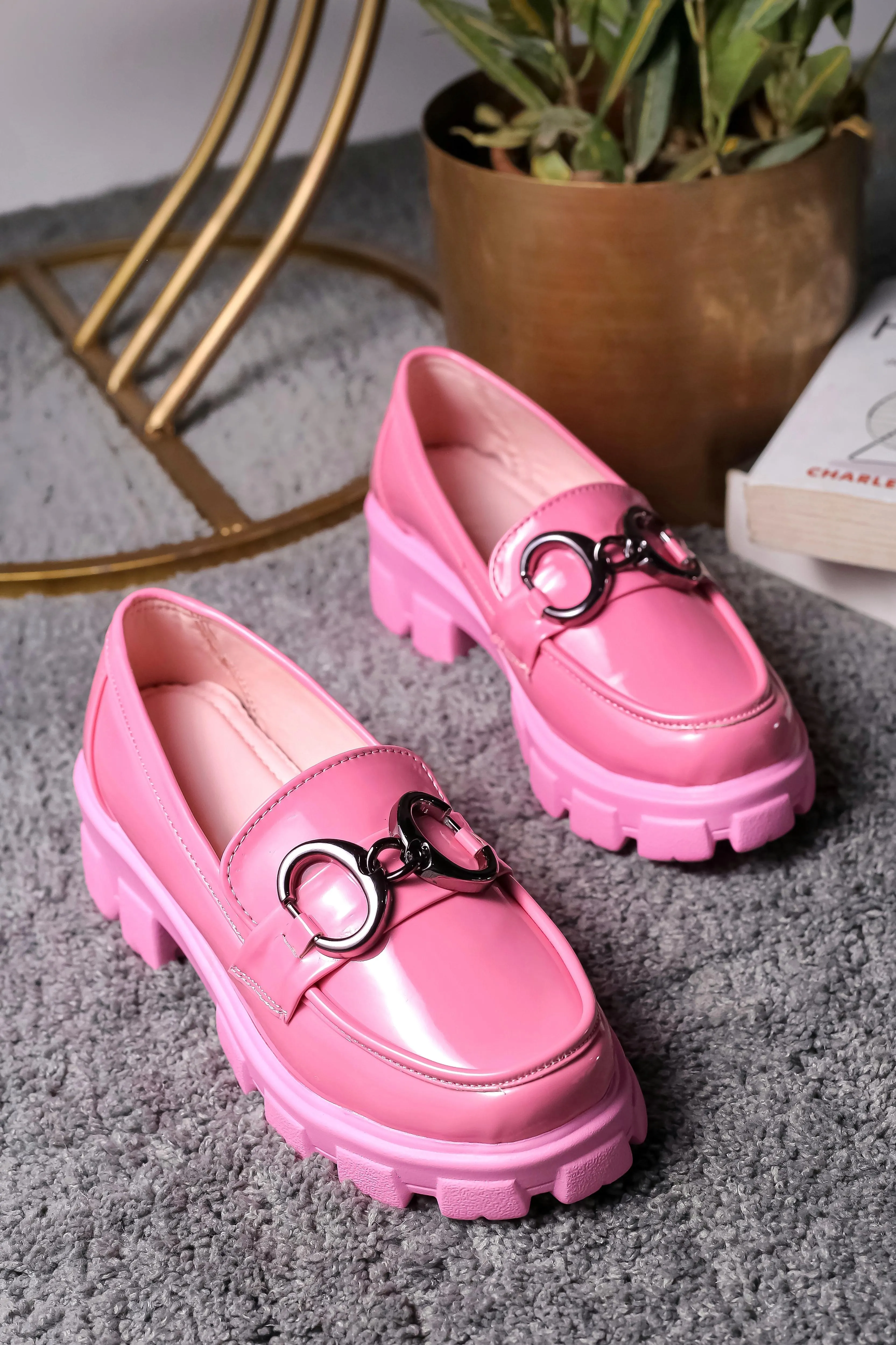 Pictures Of Penny Loafers Brauch Pink Patent Embellished Loafer Shoe