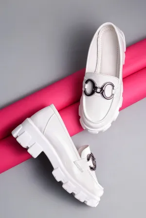Brauch White Patent Embellished Loafer Shoe Rossini Loafers