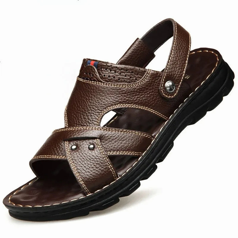 Men's Summer New Non-slip Genuine Leather Sandals Clothing Sandals