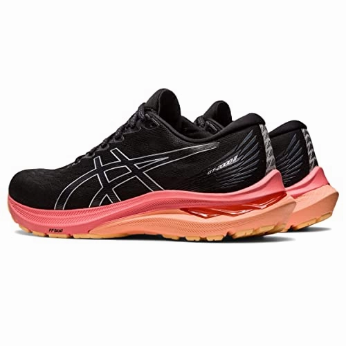 Best Long Distance Asics Running Shoes 1012B271 ASICS Women's GT-2000 11 Running Shoes Black/Pure Silver Size 9.5 - Like New