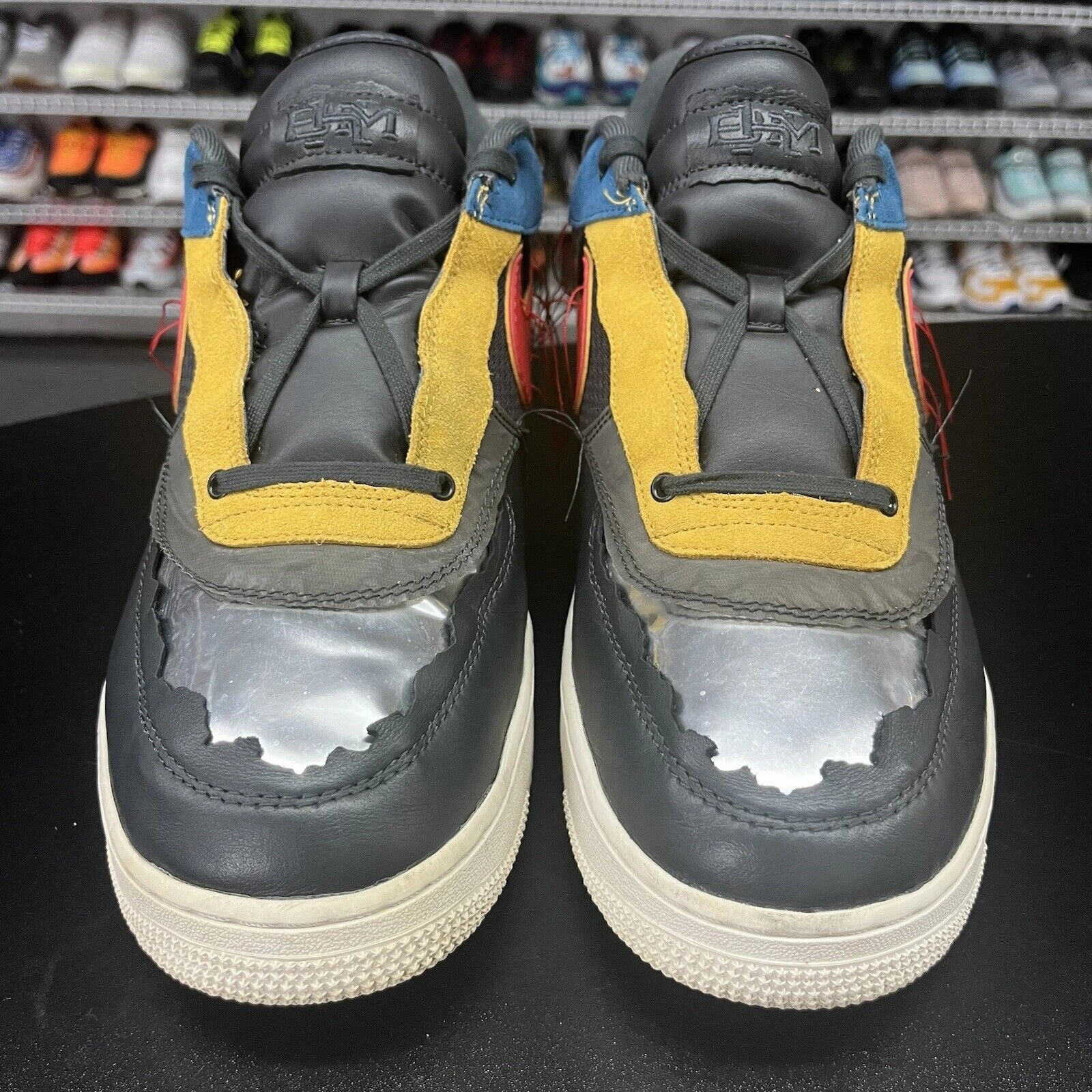 Nike Air Force 1 Low Black History Month CT5534-001 Men's Size 14 Missing Insoles Asics Gel-tactic Indoor Sport Shoes