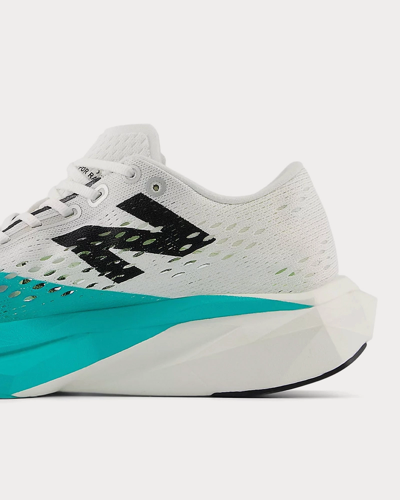 FuelCell SuperComp Trainer v3 White / Cyber Jade / Silver Metallic Running Shoes Indoor New Balance Nationals 2025