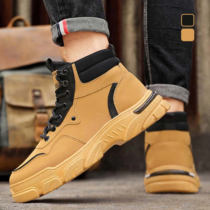 Mens Trendy Breathable Non-Slip Faux Leather Boots Air Max 90 Qs Volcano Casual Shoes