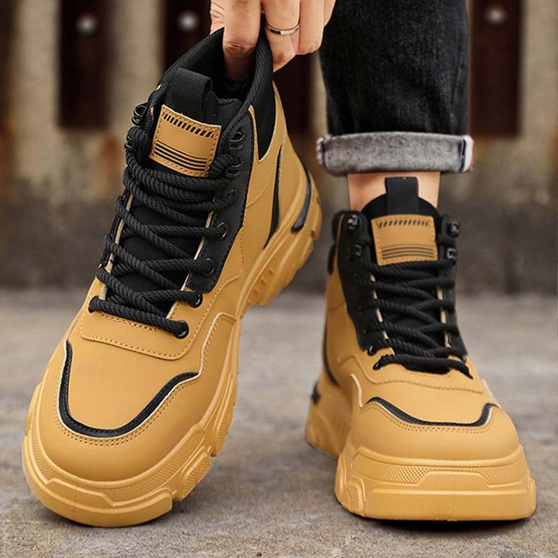 Best Shoes For Running And Casual Mens Trendy Breathable Non-Slip Faux Leather Boots