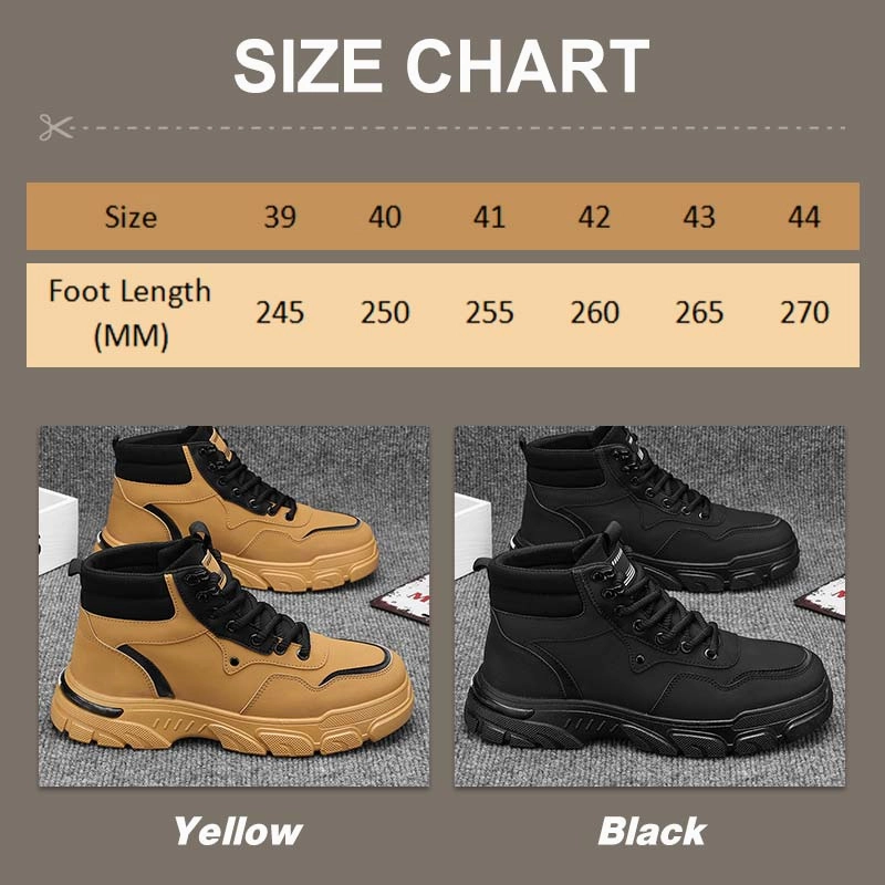 Casual Shoes On Formal Dress Mens Trendy Breathable Non-Slip Faux Leather Boots