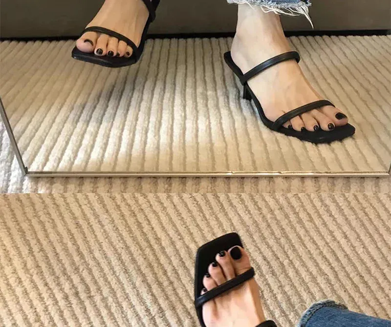 Poppy Playtime Slippers binfenxie 2024 Summer Open Toe Women Slippers Fashion Elegant Narrow Band Slides Shoes Ladies Outdoor Dress High Heel Sandalias