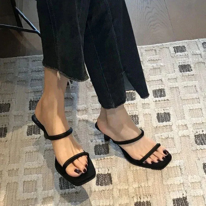 North Face Slippers Pink binfenxie 2024 Summer Open Toe Women Slippers Fashion Elegant Narrow Band Slides Shoes Ladies Outdoor Dress High Heel Sandalias