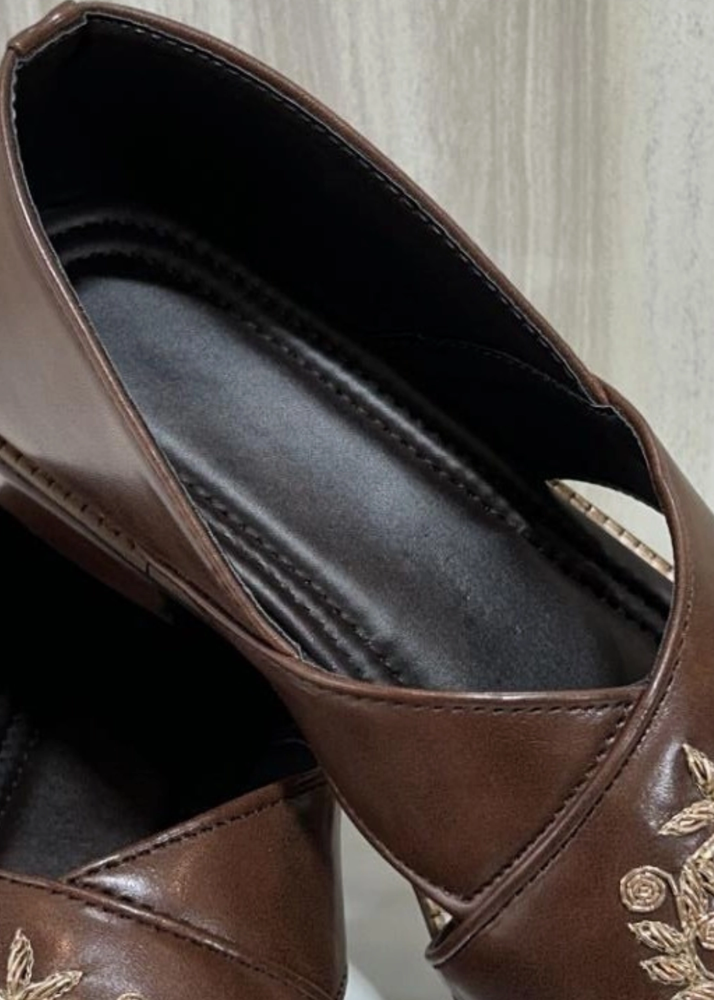 Loafers 1906l BROWN HAND EMBROIDERY SHOES FOR MEN