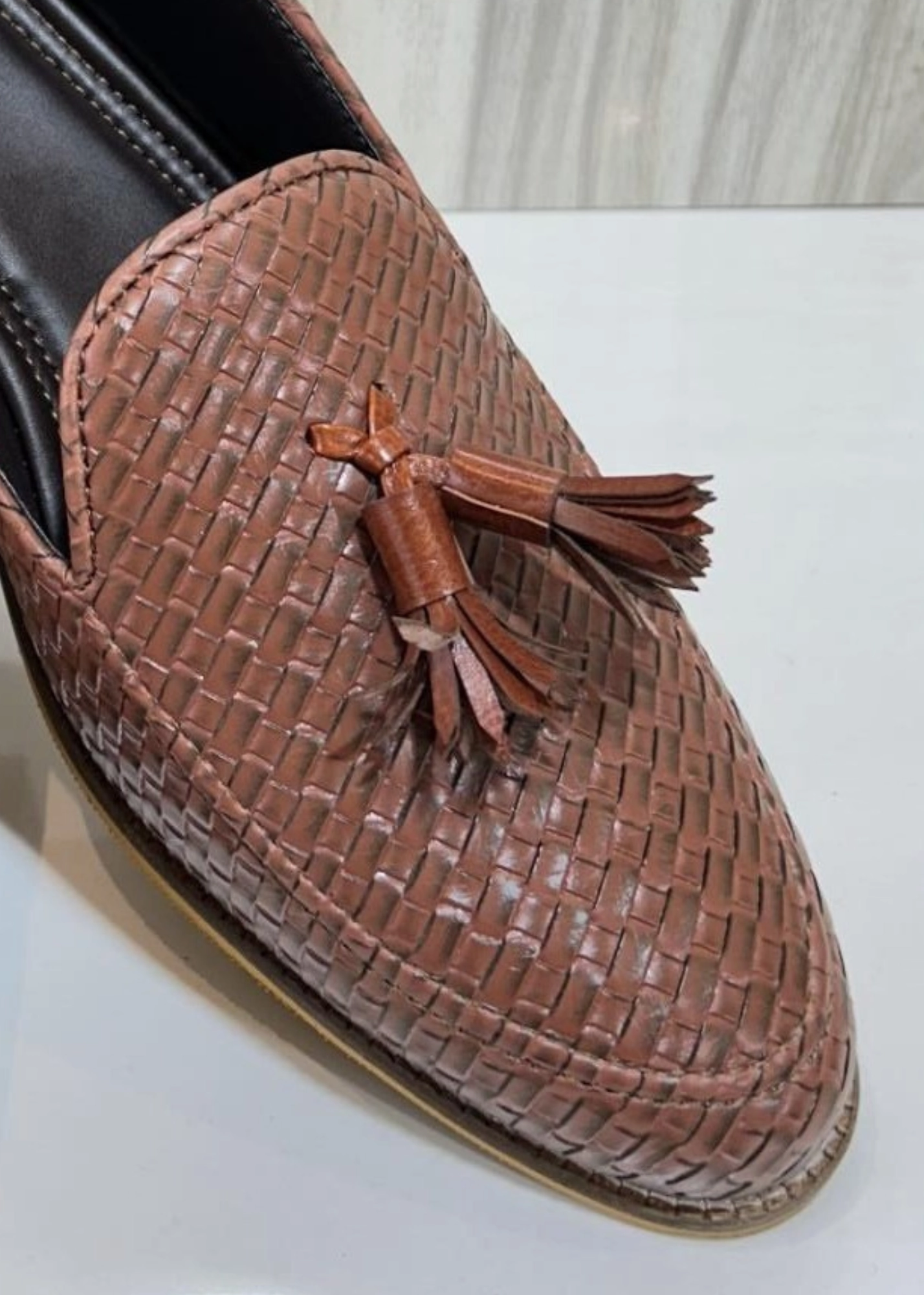 Classic Lug Loafers BROWN MATT SHOES FOR MEN