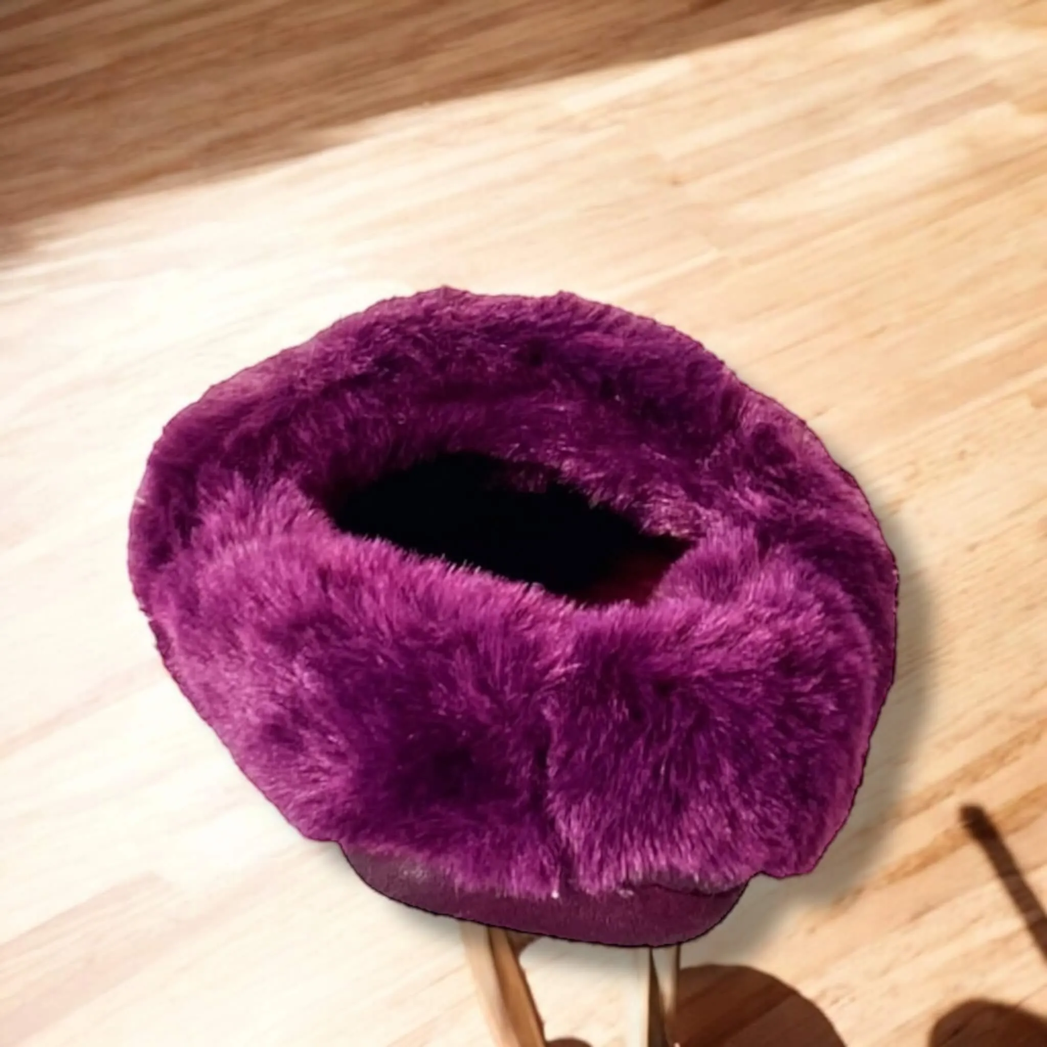 Burgundy Cozy Slip On Slippers Victorian Slippers