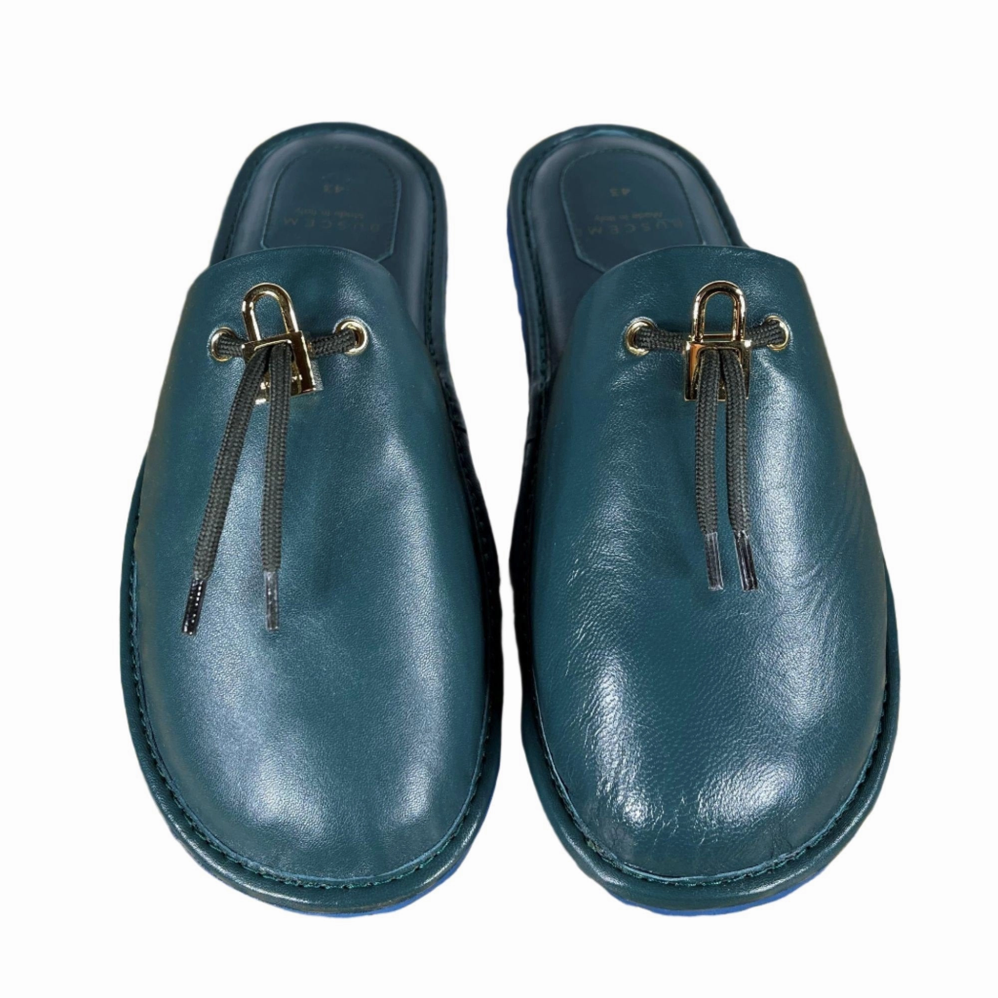 Crochet Pattern Slippers Easy Buscemi Greenwich Petrol Leather Slippers