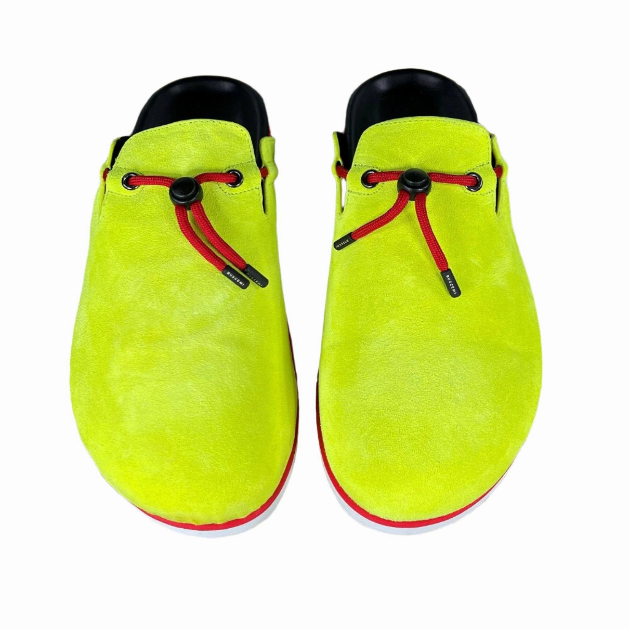Ruby Slippers For Chairs Buscemi Pietro Neon Yellow Suede Slippers