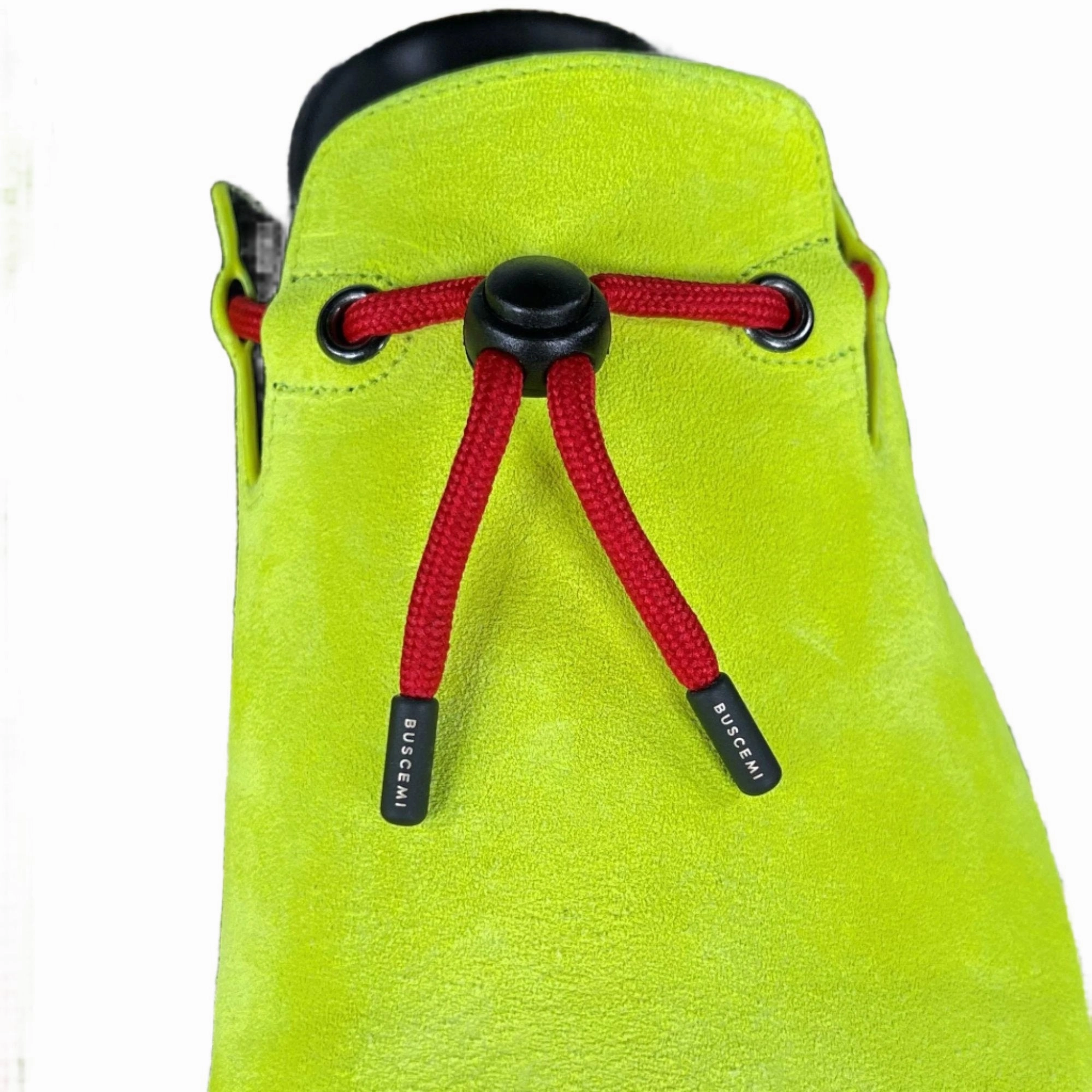 Mario Plant Slippers Buscemi Pietro Neon Yellow Suede Slippers