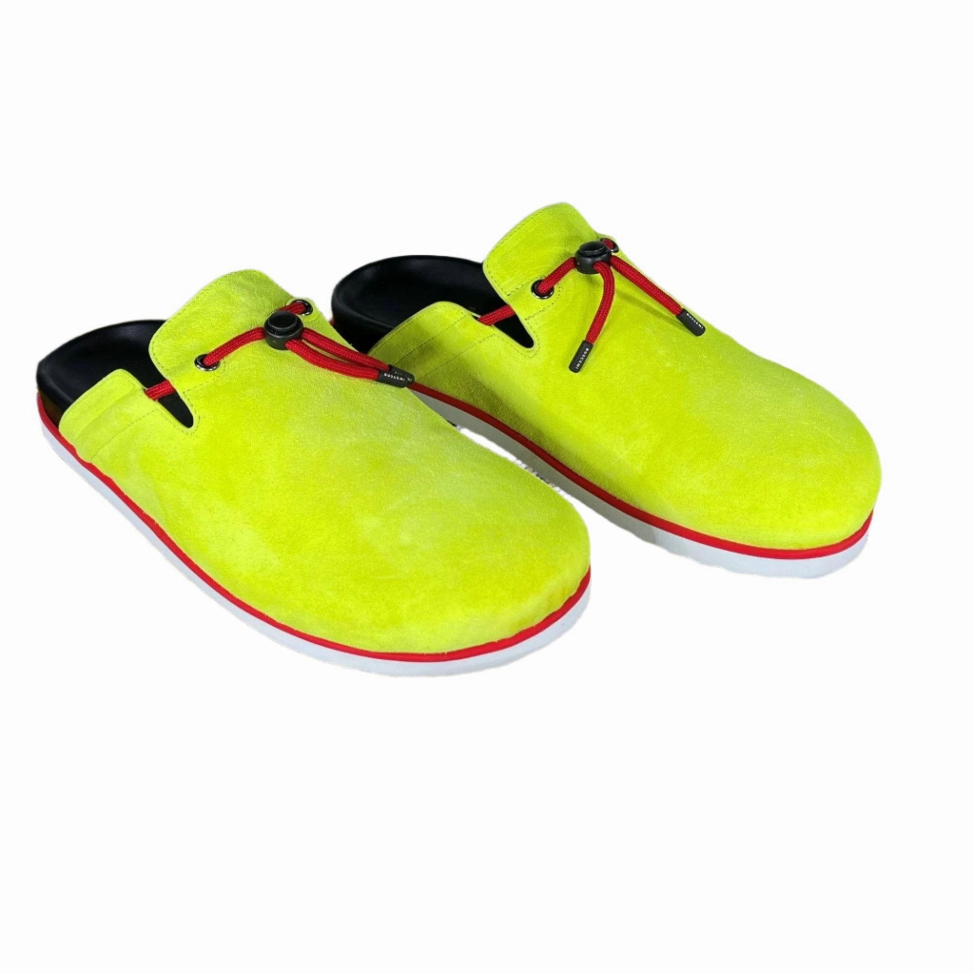 Buscemi Pietro Neon Yellow Suede Slippers Quiksilver Slippers