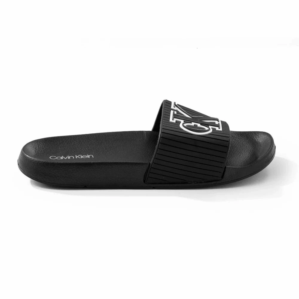 Calvin Klein Alonzo Slippers - BLKWHT Minnetonka Tahoe Slippers