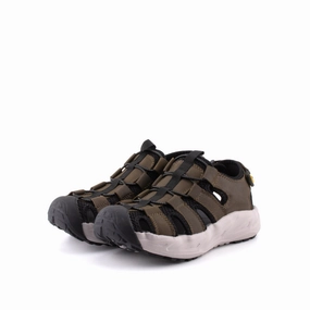 camel active Adjustable Leather Strap Sandals Men Olive VALERIO 892403-XC1SV-7 OLIVE Dressy Orthopedic Sandals