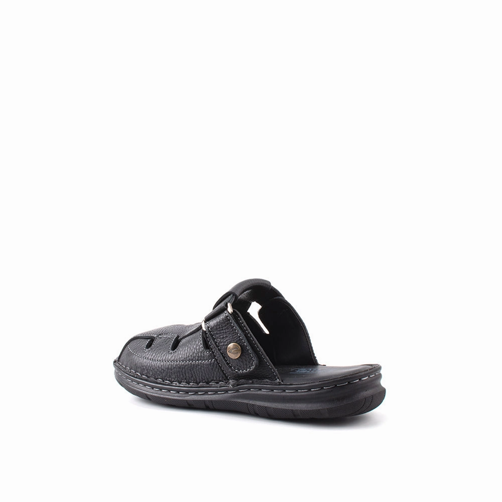 Sandals Men camel active Leather Covered Toe Slip On Sandals Men Black KINGLEY-892411-FF3SV-1