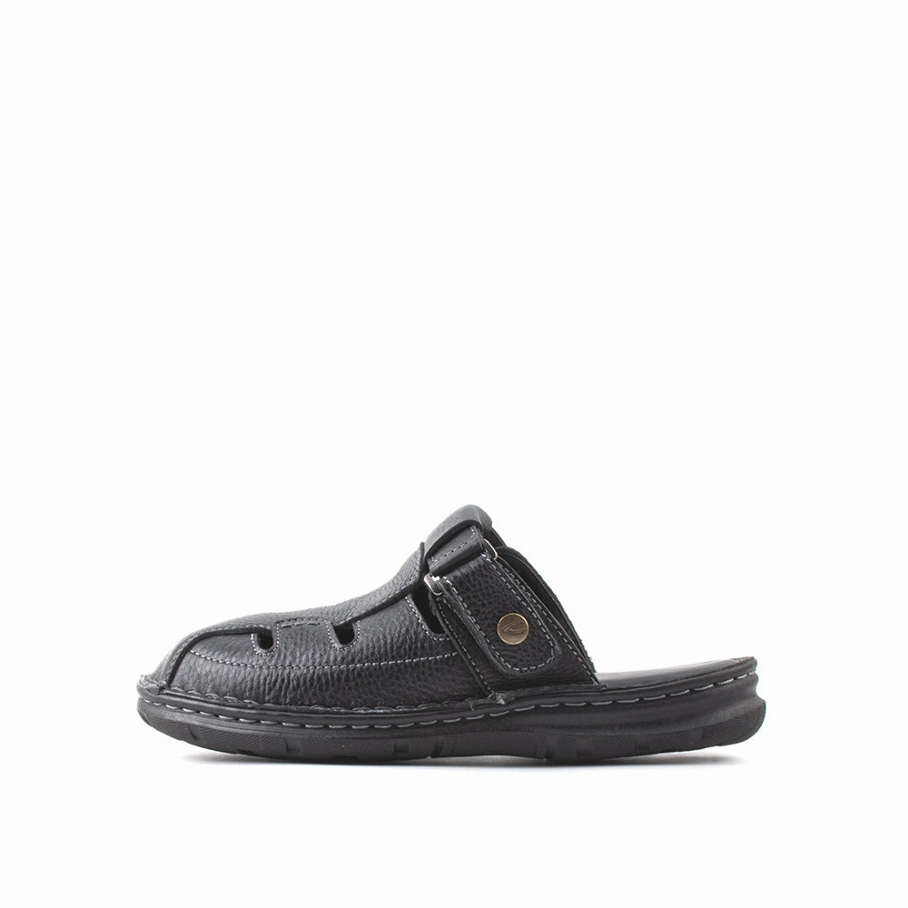 camel active Leather Covered Toe Slip On Sandals Men Black KINGLEY-892411-FF3SV-1 Unisex-child Seacamp Cnx Closed Toe Sandals
