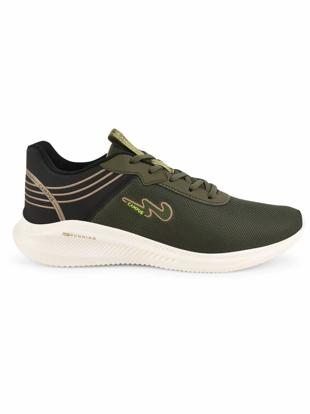 Running In Training Shoes CAMP PUNCH Olive Men's Running Shoes