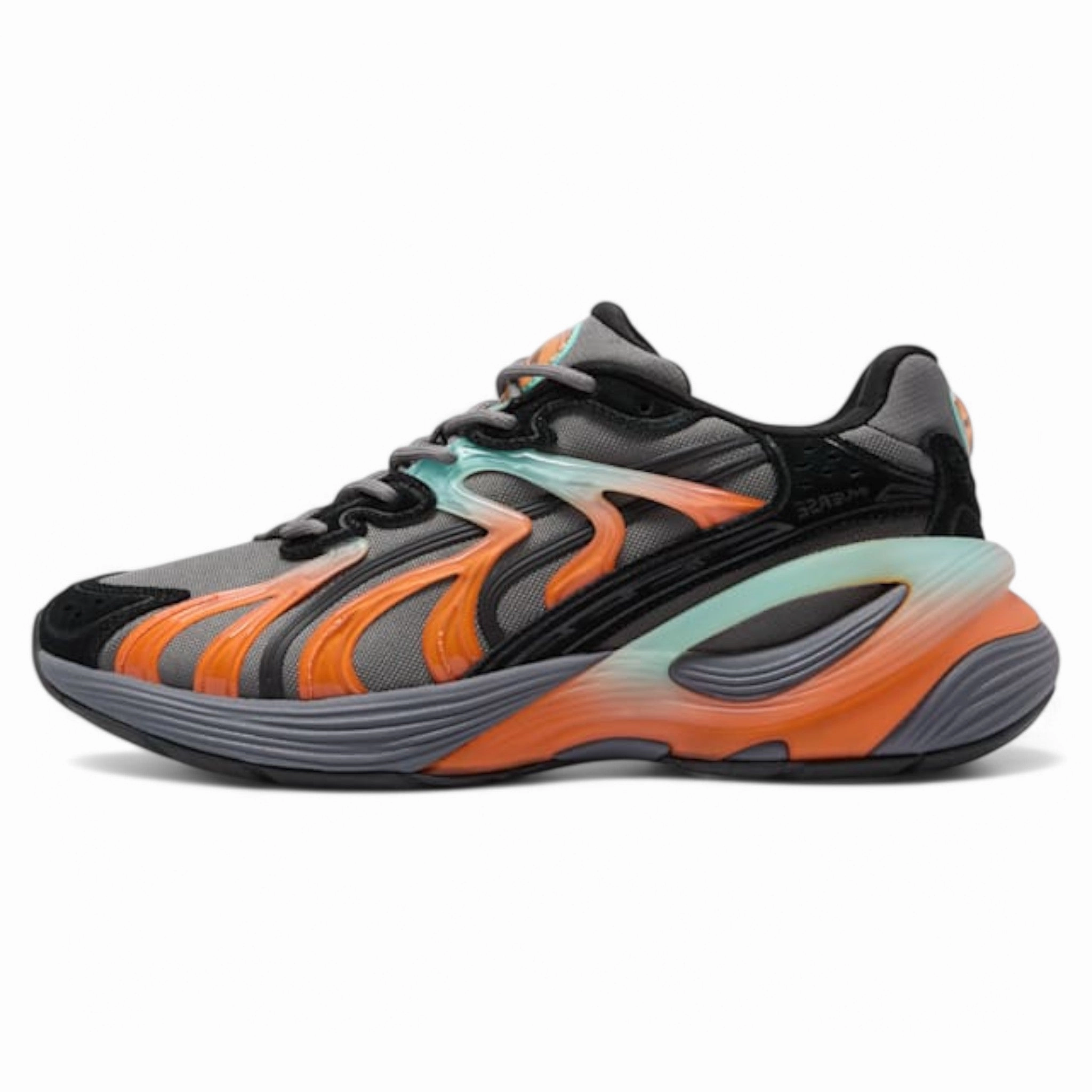 Asics Shoes India Puma Inverse Fission Black With Teal And Orange