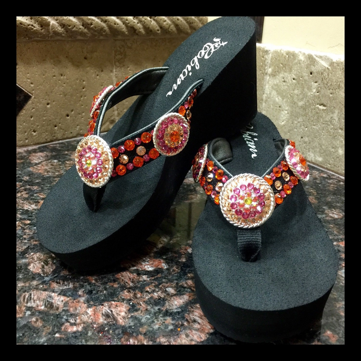 Orange Obsession Concho Diva's Swarovski Crystal Flip-flops by Sparkle Steps Activity 3.1 3 Flip Flop Applications Shift Registers Answer Key