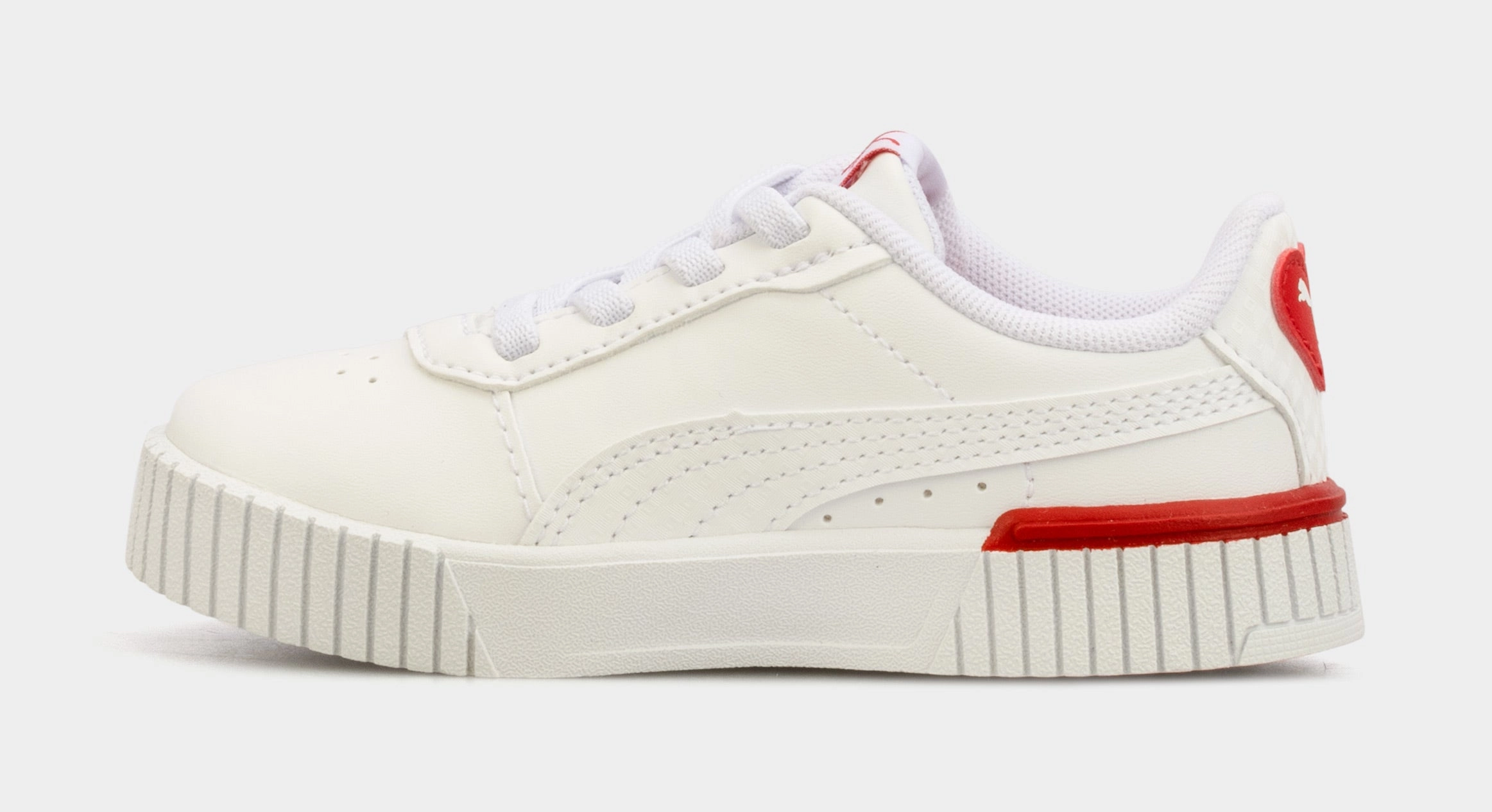 Running Asics Shoes Carina 2.0 Red Thread Infant Toddler Lifestyle Shoes (White/Red)