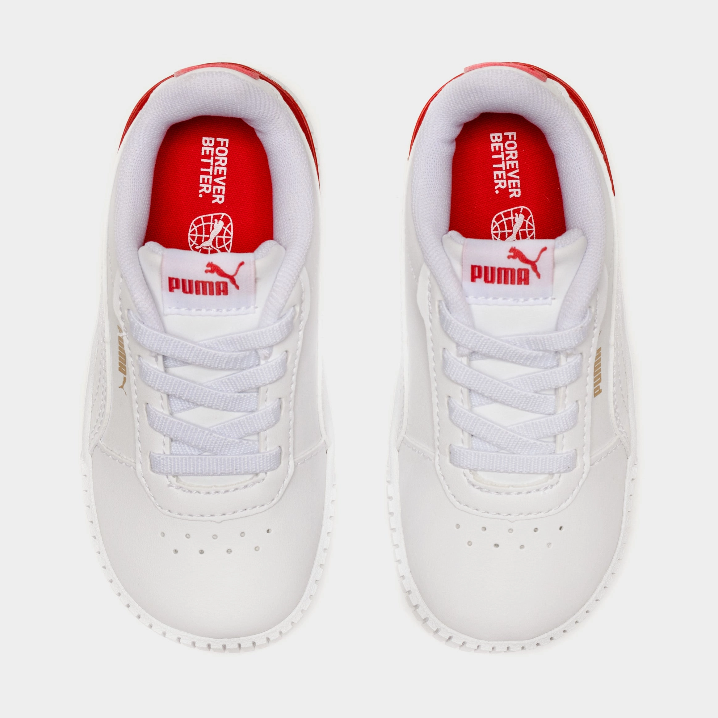 Asics Shoes Gel Lyte Carina 2.0 Red Thread Infant Toddler Lifestyle Shoes (White/Red)