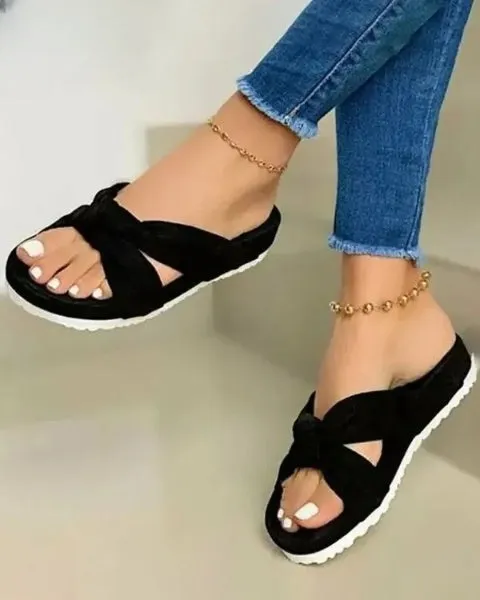 Casual fluwelen slippers met striklint Ugg Slippers Coquette