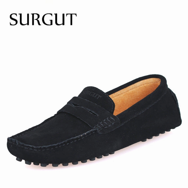 Fashion Summer Style Soft Moccasins Men Loafers High Quality Genuine Leather Shoes Men Flats Gommino Driving Shoes Loafers With Wide Leg Jeans