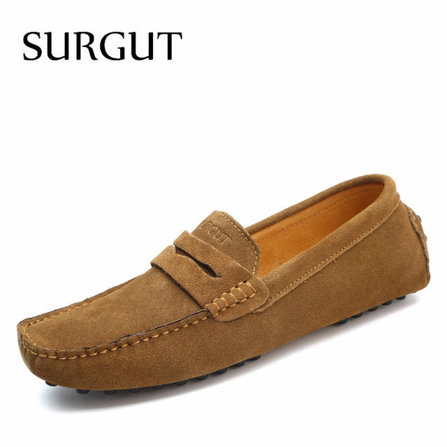 Fashion Summer Style Soft Moccasins Men Loafers High Quality Genuine Leather Shoes Men Flats Gommino Driving Shoes Intentionally Blank Loafers