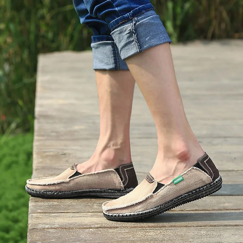Casual Shoes Jeans Canvas Casual Shoes Slip On Flats Loafer Curry Casual Shoes