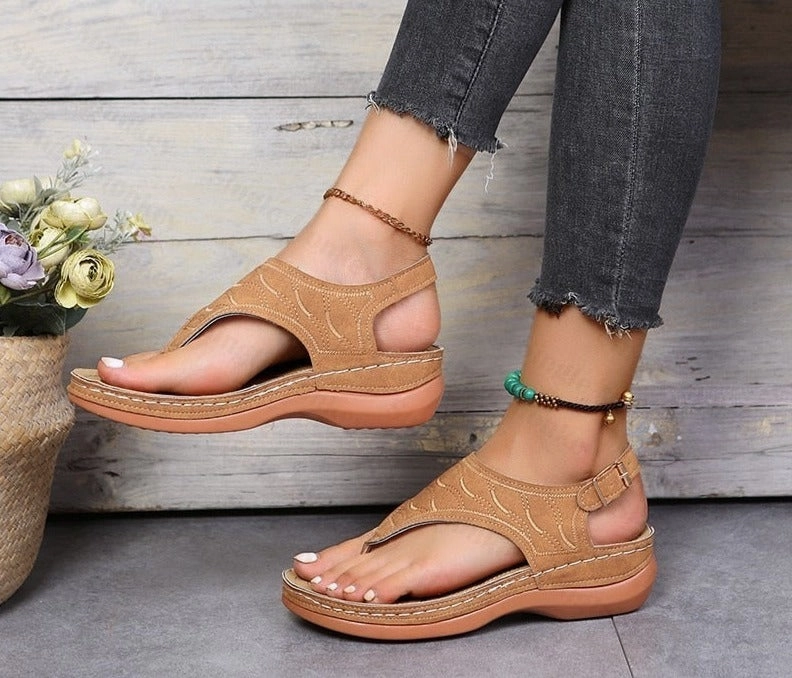 Amozae-Back to school outfit    Summer Oxford Women Sandals Flats Slippers Pu Leather Flip Flops Belt Buckle Female Shoes 2024 New Rome Fashion Women Slides Tk Maxx Flip Flops