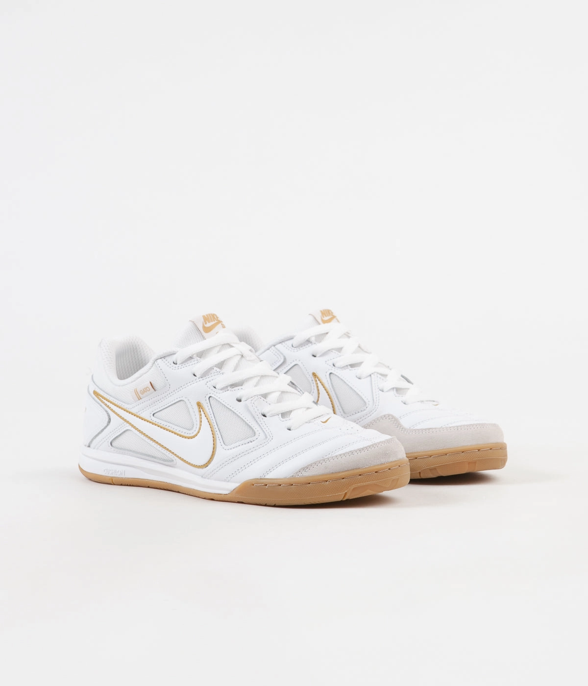 Nike SB Gato Shoes - White / White - Metallic Gold Asics Trail Running Shoes Gore Tex