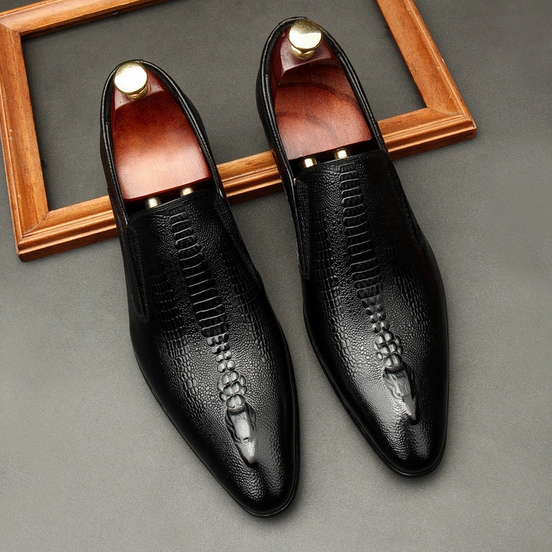 The Scudo - Genuine Leather Loafers For Men. Unique design Crochet Loafers