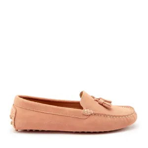 Women's Tasselled Driving Loafers, peach suede Loafers Gh Bass