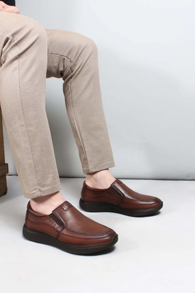 FST Genuine Leather Orthopedic Men's Casual Shoes 951MA204 Brown - Eau Claire Feminine Casual Shoes