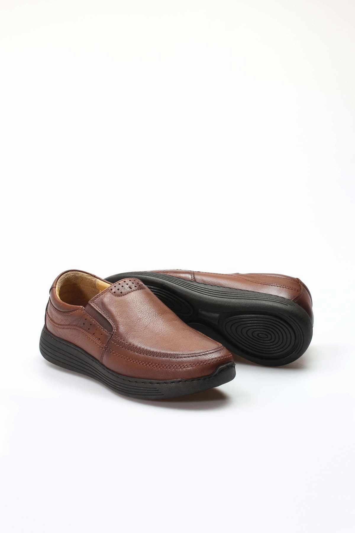 FST Genuine Leather Orthopedic Men's Casual Shoes 951MA204 Brown - Eau Claire Casual Cut Shoes