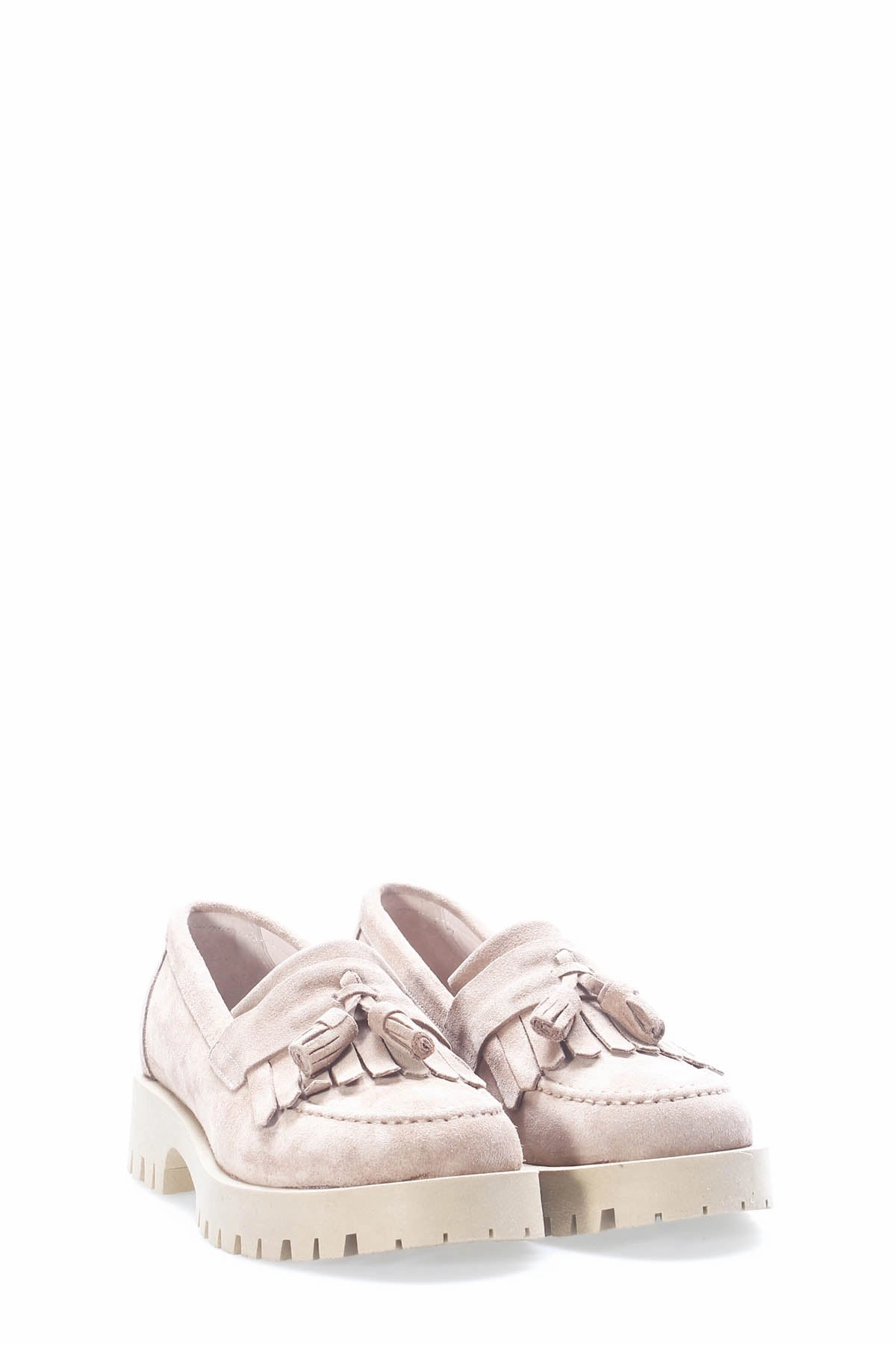 FST Genuine Leather Women's Casual Shoes 581ZA2840 Mink Suede - Leamington Casual Shoes On Jeans