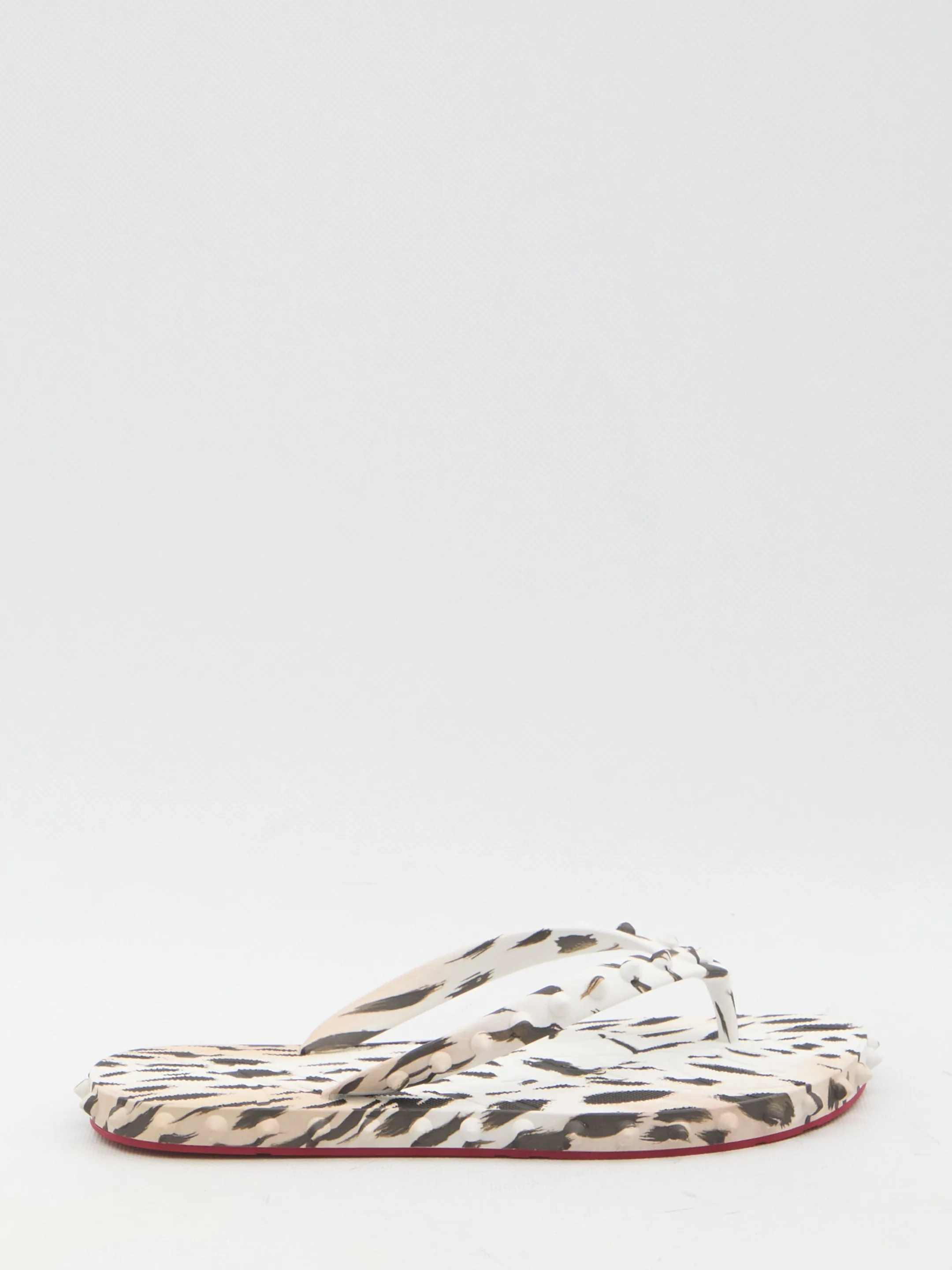 Christian Louboutin Super Loubi Flip-flops Fluffy Feather Slippers