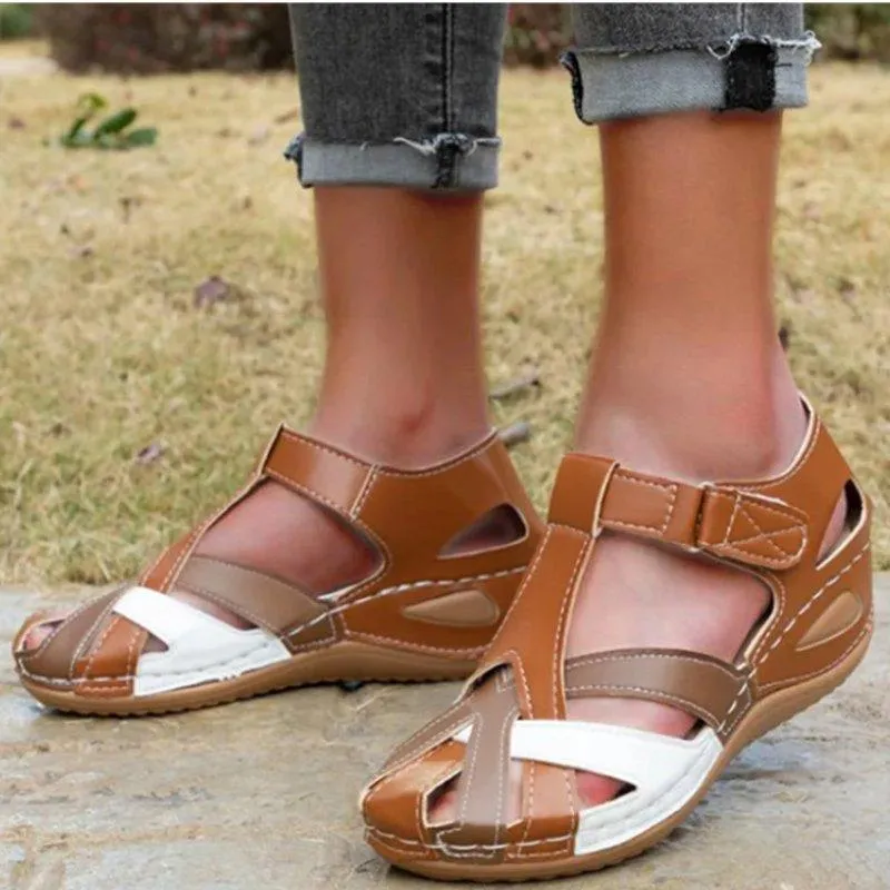 Huarache Sandals With Arch Support Supportive Sandals for Women with Velcro Strap
