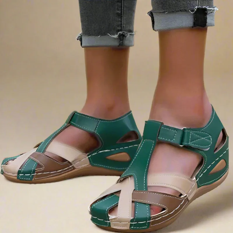 Dance Sandals Supportive Sandals for Women with Velcro Strap