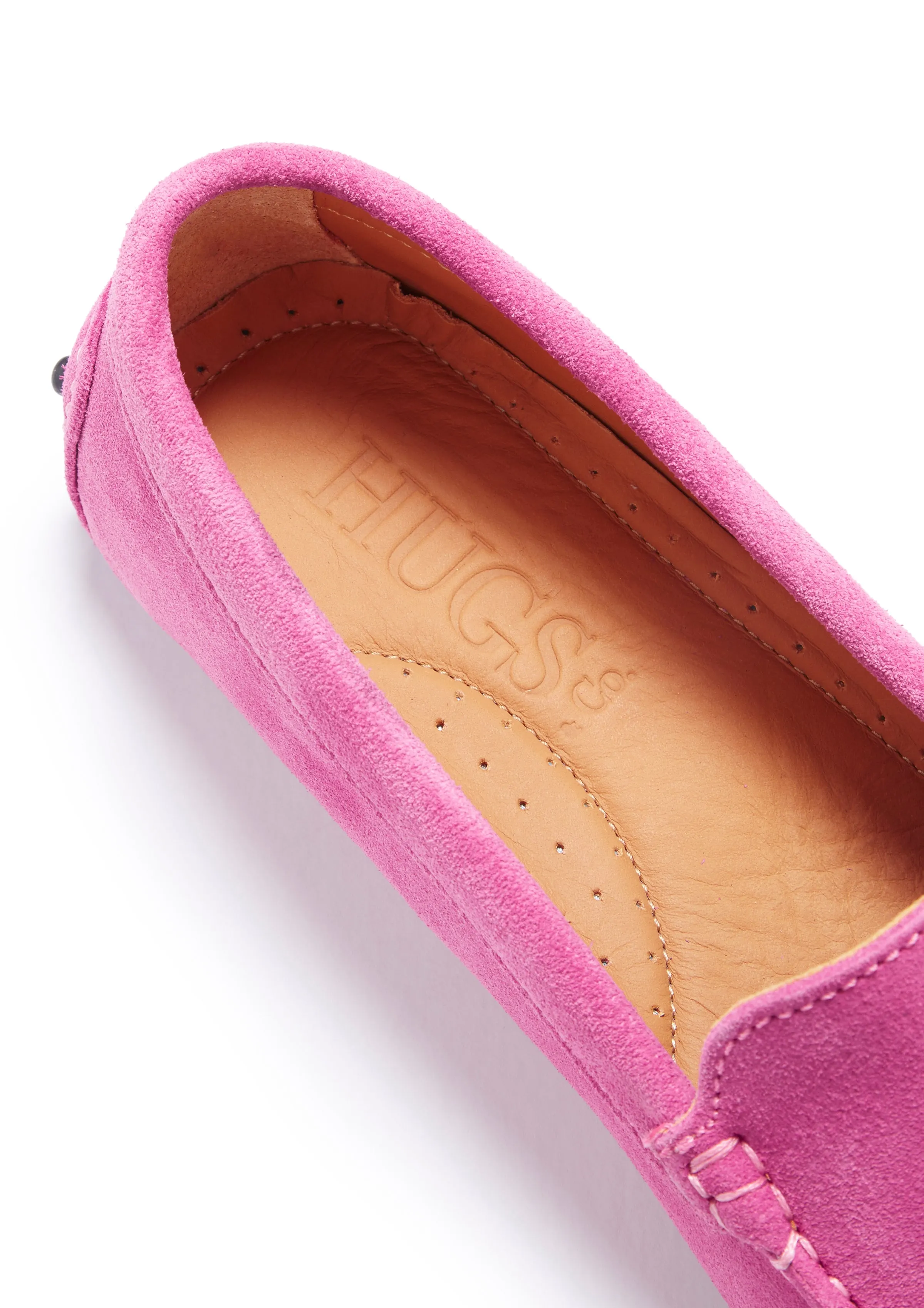 Women's Tasselled Driving Loafers, pink suede Loafers Mules