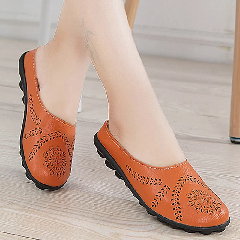 Pathy Loafers 2019 Spring Summer Women Shoes Size 43 Women Flats With Genuine Leather Chaussures Femme Slip On Women Loafers Flat Shoes Woman