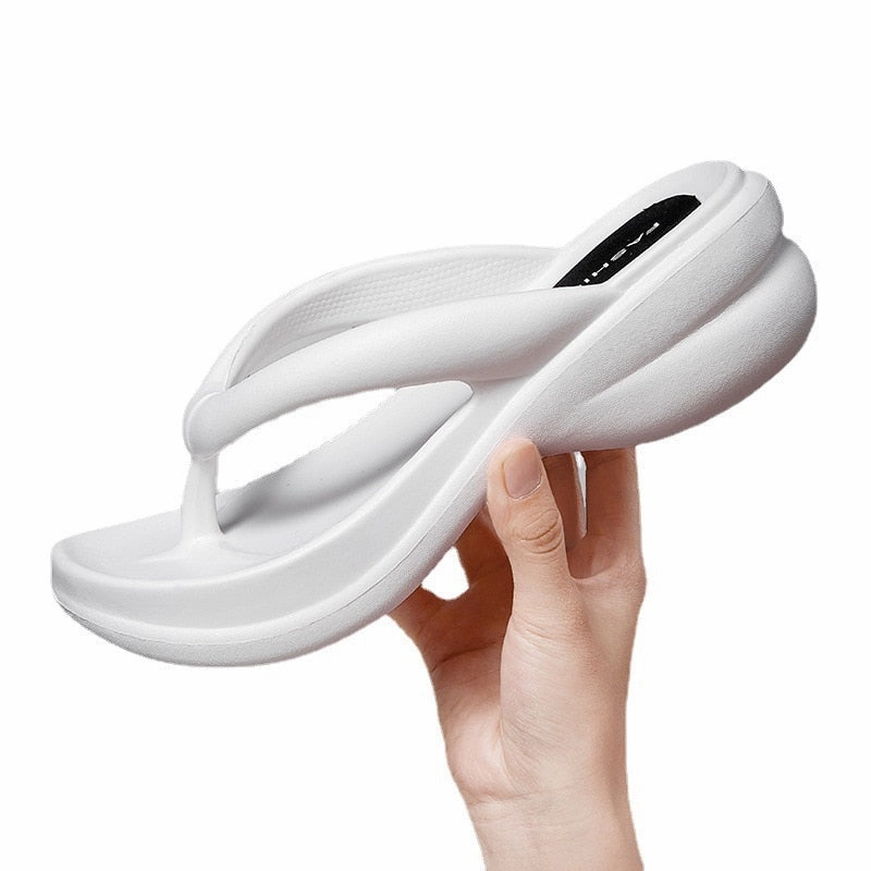 The Healing Sole Flip Flops Wedge Heel Thick-bottomed Flip-flops